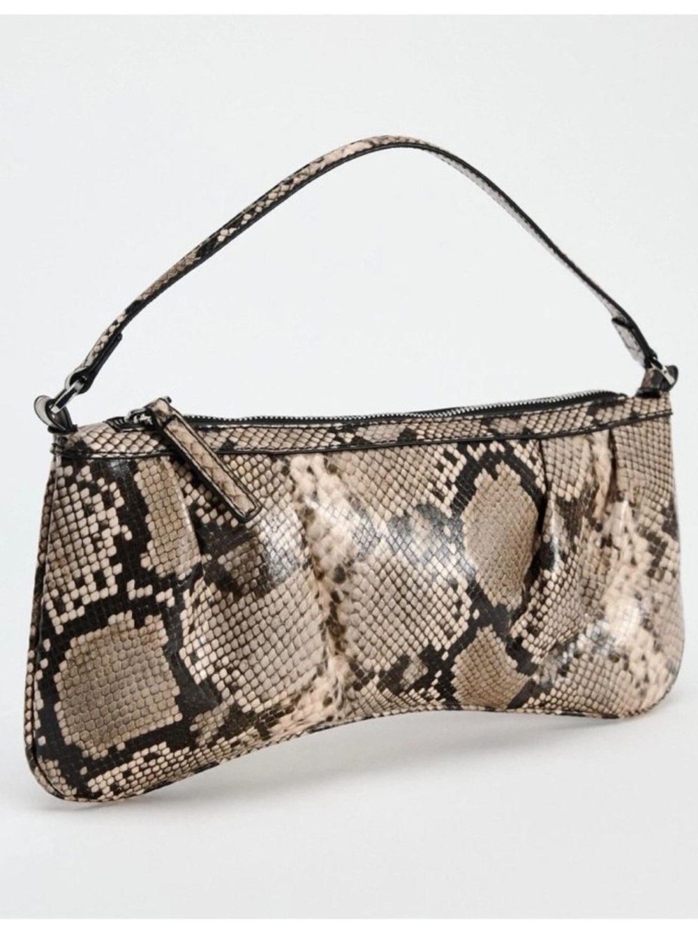 Zara Beige and Black Snake Print Mini Bag - Picture 1 of 10